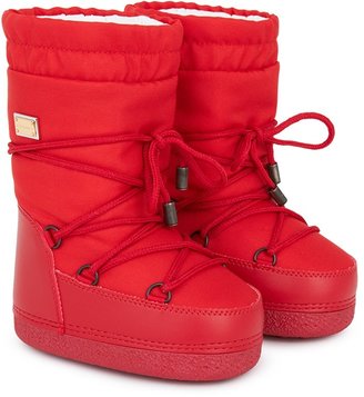 Dolce & Gabbana Red Snow Boots