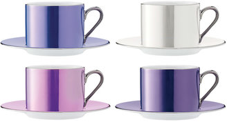 LSA International Polka Tea Cup & Saucer Set Of 4 Pastel