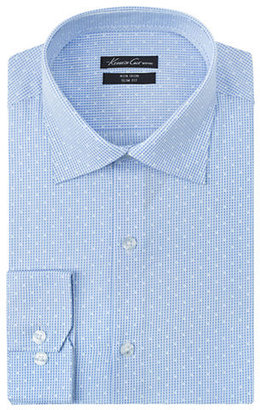 Kenneth Cole NEW YORK Slim Fit Dotted Stripe Non-Iron Dress Shirt