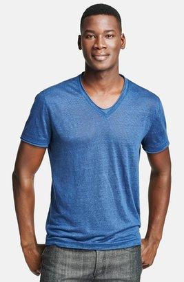 John Varvatos Collection Linen V-Neck T-Shirt