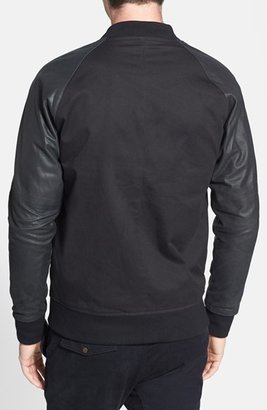 Zanerobe 'Hustler' Bomber Jacket with Leather Sleeves