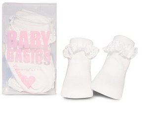 Trumpette Infant Girls' Basic Lace Socks, 3 Pack - Sizes 0-12 Months