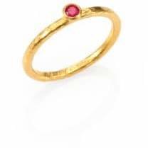Gurhan Delicacies Ruby & 24K Yellow Gold Skittle Stacking Ring