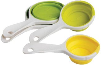 Container Store Collapsible Measuring Cups Green Set of 4