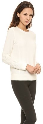 Vince Quilted Detail Sweatshirt