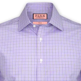Thomas Pink Lancaster Check Classic Fit Double Cuff Shirt