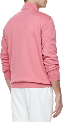 Peter Millar Fleece Mock-Neck Pullover, Pink