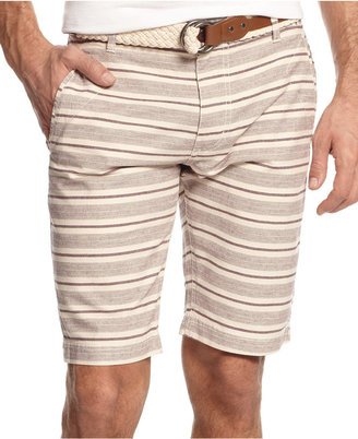 X-Ray Striped Flat-Front Shorts