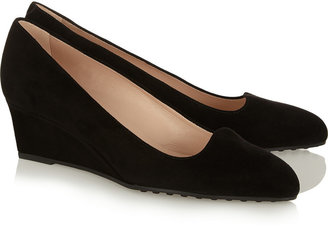 Tod's Suede wedge pumps