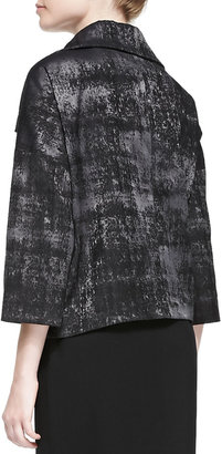 Eileen Fisher Grandeur Jacquard Snap-Front Jacket