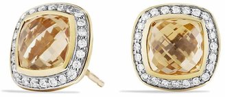 David Yurman Albion Earrings with Champagne Citrines and Diamonds in Gold