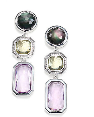 Ippolita Semi-Precious Multi-Stone, Diamond & Sterling Silver Triple-Drop Earrings