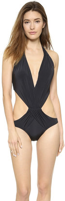 Vix Swimwear 2217 ViX Swimwear Solid Black One Piece Swimsuit