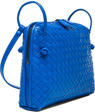 Bottega Veneta Woven Messenger Bag in Signal Blue