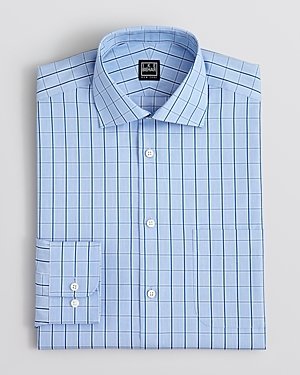 Ike Behar Windowpane Check Dress Shirt - Classic Fit