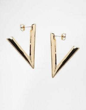 ASOS Limited Edition Triangle Hoop Earrings - gold