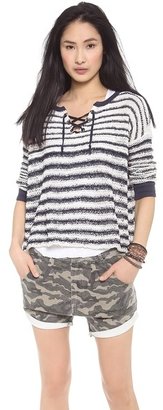 Free People Lace Up Pullover