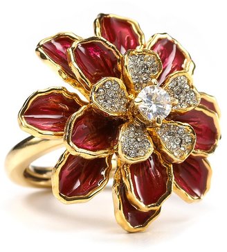 Juicy Couture Red Flower Cocktail Ring