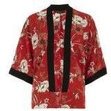Dorothy Perkins Womens Red Floral Kimono- Red