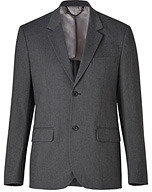Marc by Marc Jacobs Gunmetal Cotton Twill Charles Suiting Blazer