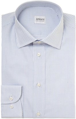 Armani Collezioni Men's Grid Check Regular Fit Shirt