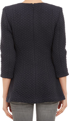 Thakoon Dragonfly-Embellished Quilted Peplum Top