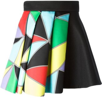 Fausto Puglisi printed pleated layered skirt