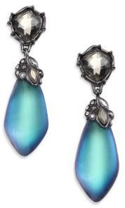 Alexis Bittar Imperial Noir Lucite & Crystal Dangling Earrings