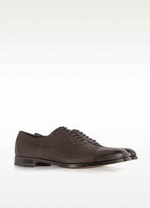 Fratelli Rossetti Dark Brown Woven Leather Lace up Shoe