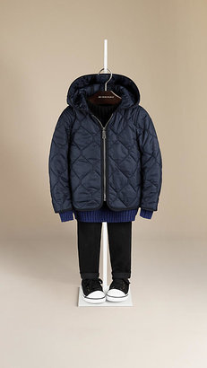 Burberry Shearling Trim Field Jacket With Warmer