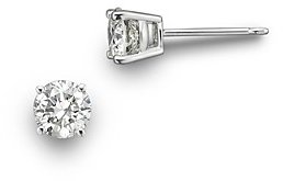 Bloomingdale's Colorless Certified Round Diamond Stud Earring in 18K White Gold, 0.50 ct. t.w. - 100% Exclusive