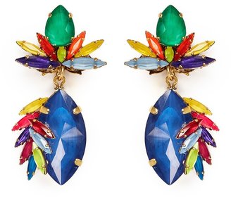 'Splash' marquise cut crystal drop earrings