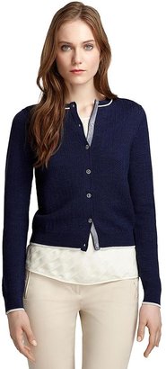 Brooks Brothers Cable Knit Wool Cardigan