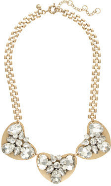 J.Crew Crystal and metal necklace