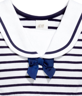 H&M Sailor Dress - White/Dk blue stripe - Kids