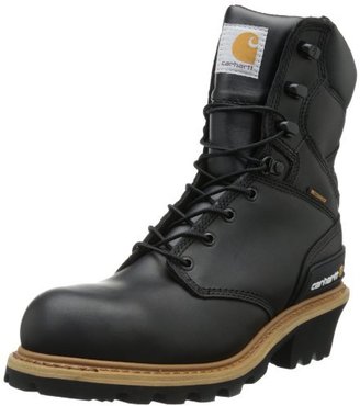 Carhartt Men's 8" Waterproof Breathable Safety Toe Leather Logger Boot CML8231