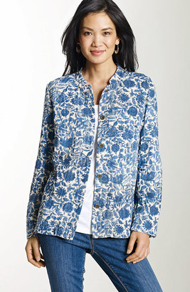 J. Jill Textured cotton print jacket