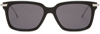 Thom Browne Wayfarer Sunglasses in Black & Silver