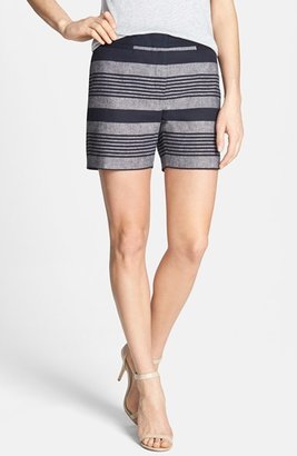 Adrianna Papell Stripe Linen Blend Shorts