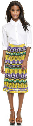M Missoni Multi Zigzag Stripe Skirt