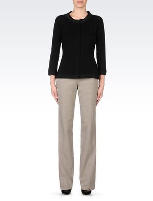 Armani Collezioni Trousers In Textured Wool