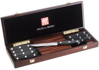 Zwilling J.A. Henckels TWIN Gourmet Steak Knife Set - 8 pc - Black/Silver