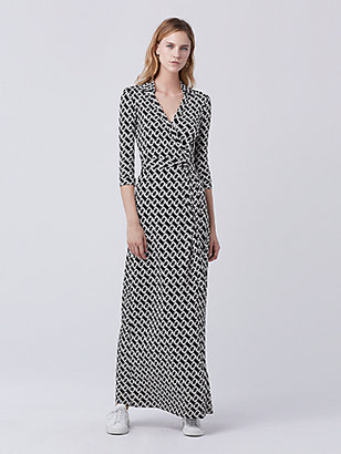 Diane von Furstenberg Abigail Maxi Silk Jersey Wrap Dress