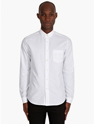 Ami Men's White Cotton Oxford Shirt