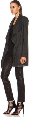 Helmut Lang Sonal Wool Coat in Charcoal Heather
