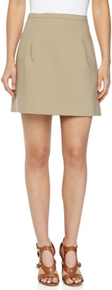 Michael Kors Double-Face Stretch Skirt, Hemp