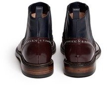 Nobrand 'Egim' leather brogue Chelsea ankle boots