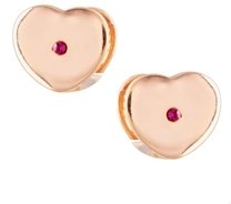 Maria Francesca Pepe Heart Shaped Stud Earrings - Gold