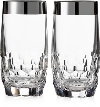 Waterford Mixology Mad Men Edition Draper Highball with Platinum Band, Pair