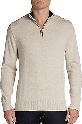 Tailorbyrd Morgan Quarter-Zip Cotton Sweater